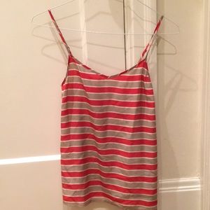 Madewell striped 100% silk tank top